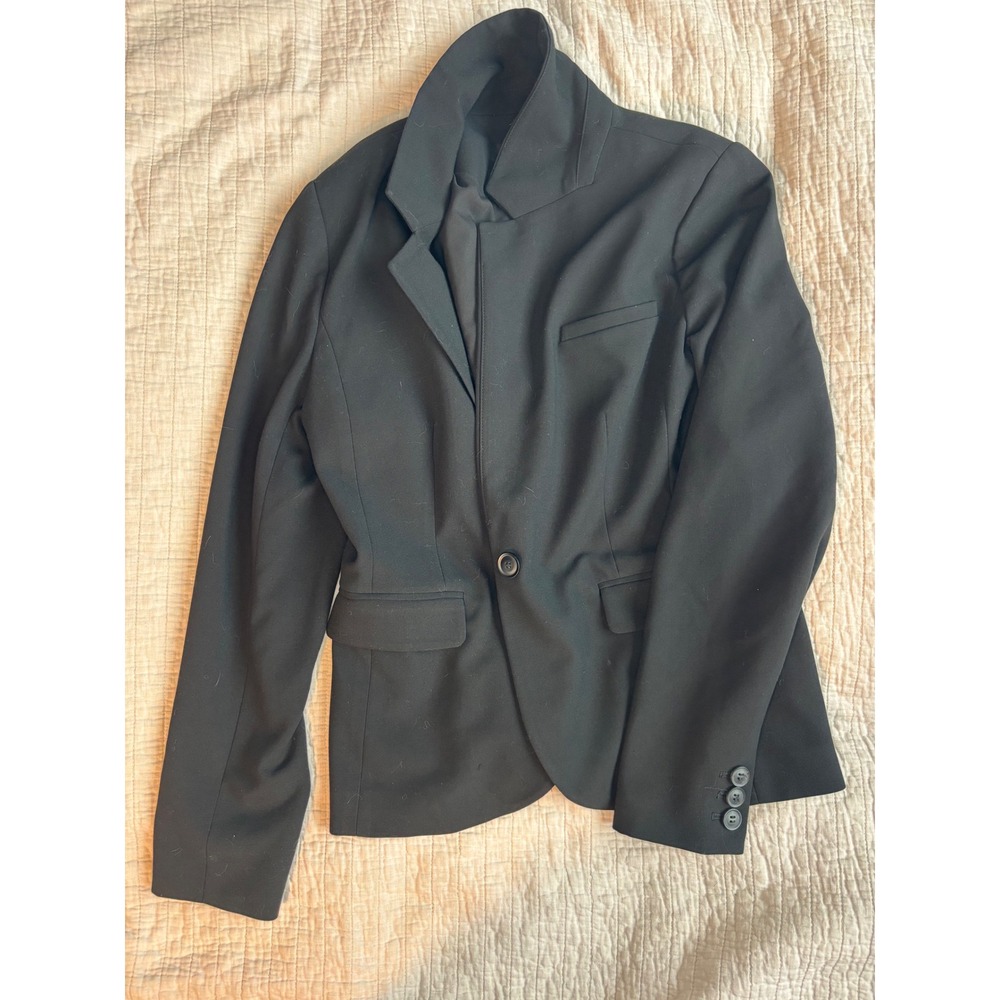 Halogen Womens Black Single Button Blazer Jacket Size 1 RN58665